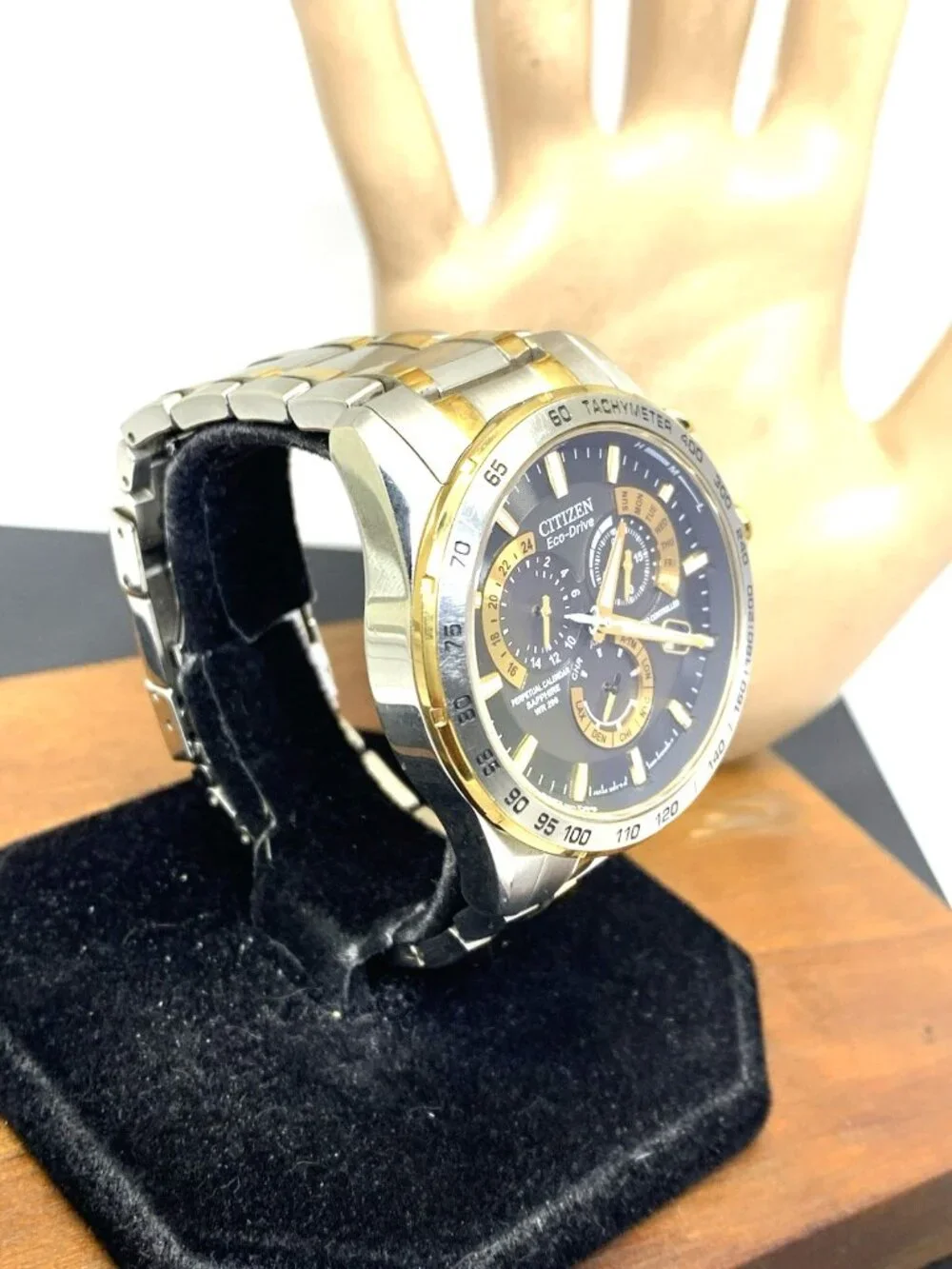 Citizen Men's Watch AT4004-52E Eco-Drive Chronograph Two Tone Stainless Steel